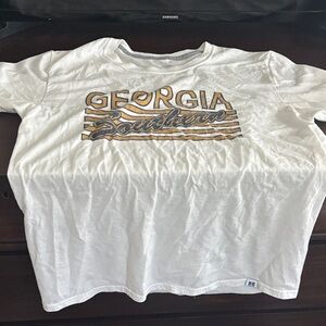 Hanes White Georgia Southern Kids Tee